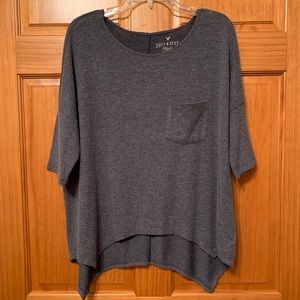 AE Soft & Sexy Plush Navy Top